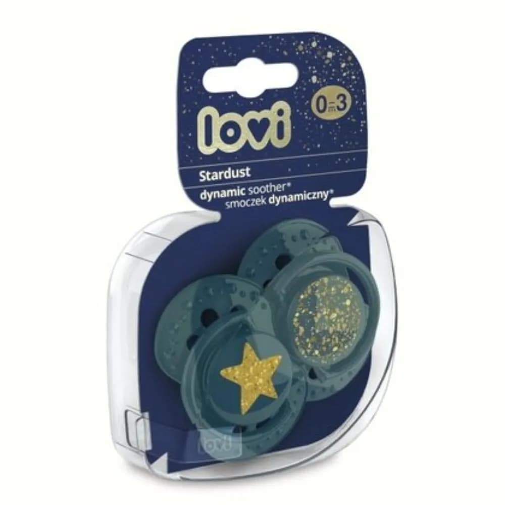 Lovi Soother Stardust Green 0-3M-2Pcs-22/892