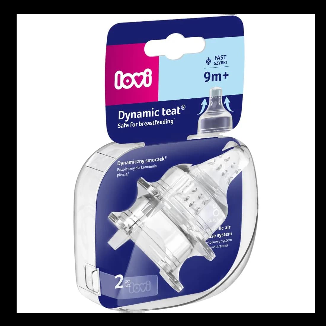 Lovi Dynamic Teat 9M+ Fast 2Pcs-18/752