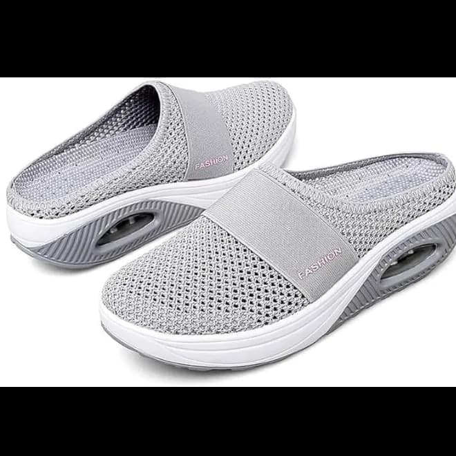 Fashion Breathable Mesh Slip-On Shoes Good-Looking Travel Essentials For Women Eu 40 - Grey