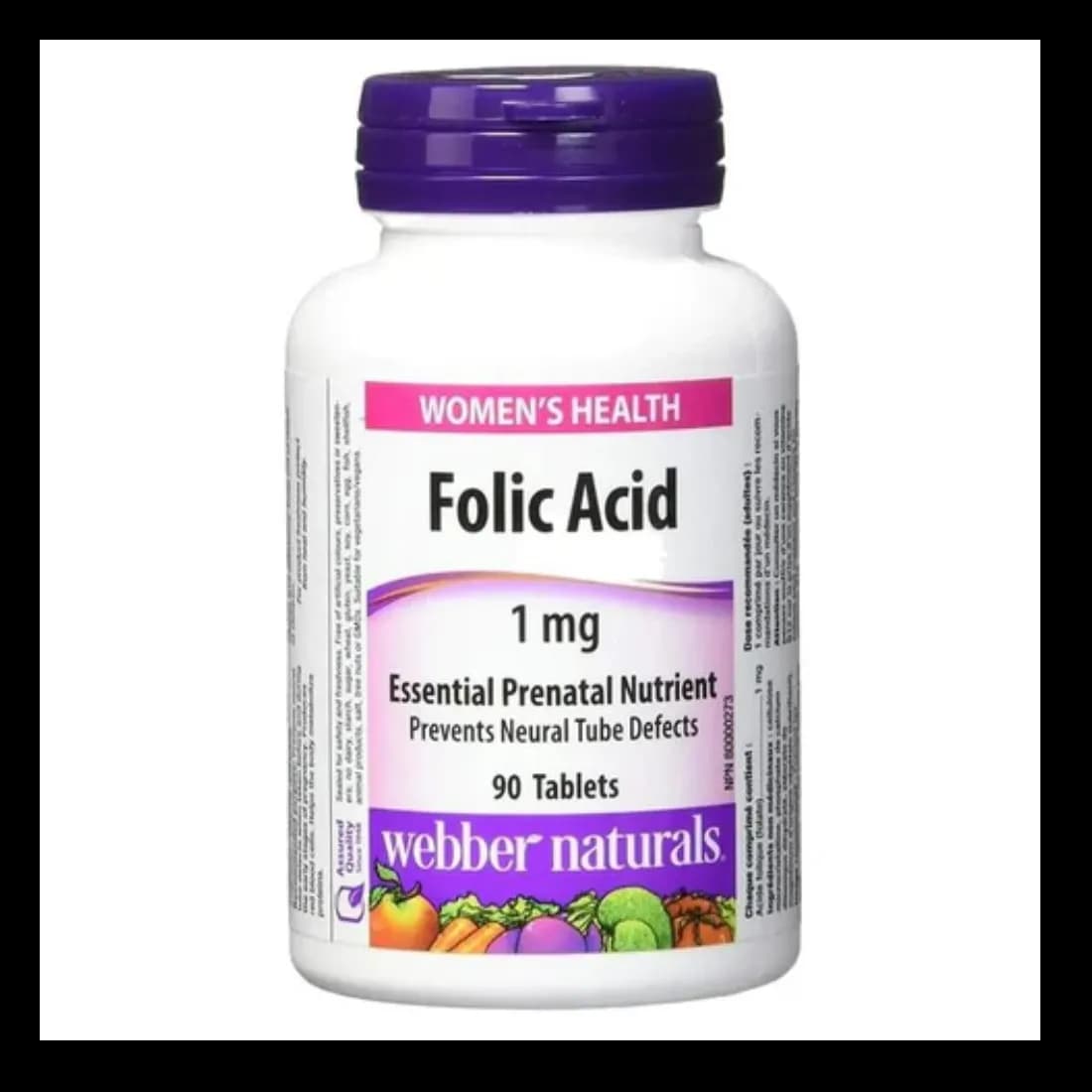 Webber Naturale Folic Acid 1Mg Tab 90S