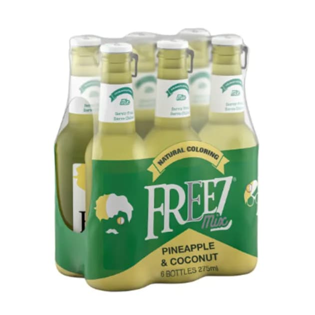 Freez Mix Pineapple & Coconut Flavoured Carbonated Drink 6x275Ml
