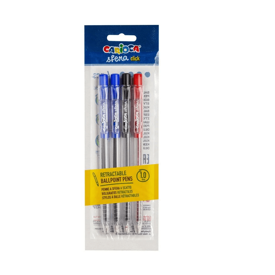 Carioca Sfera Retractable 4pcs Bag 4 Colors