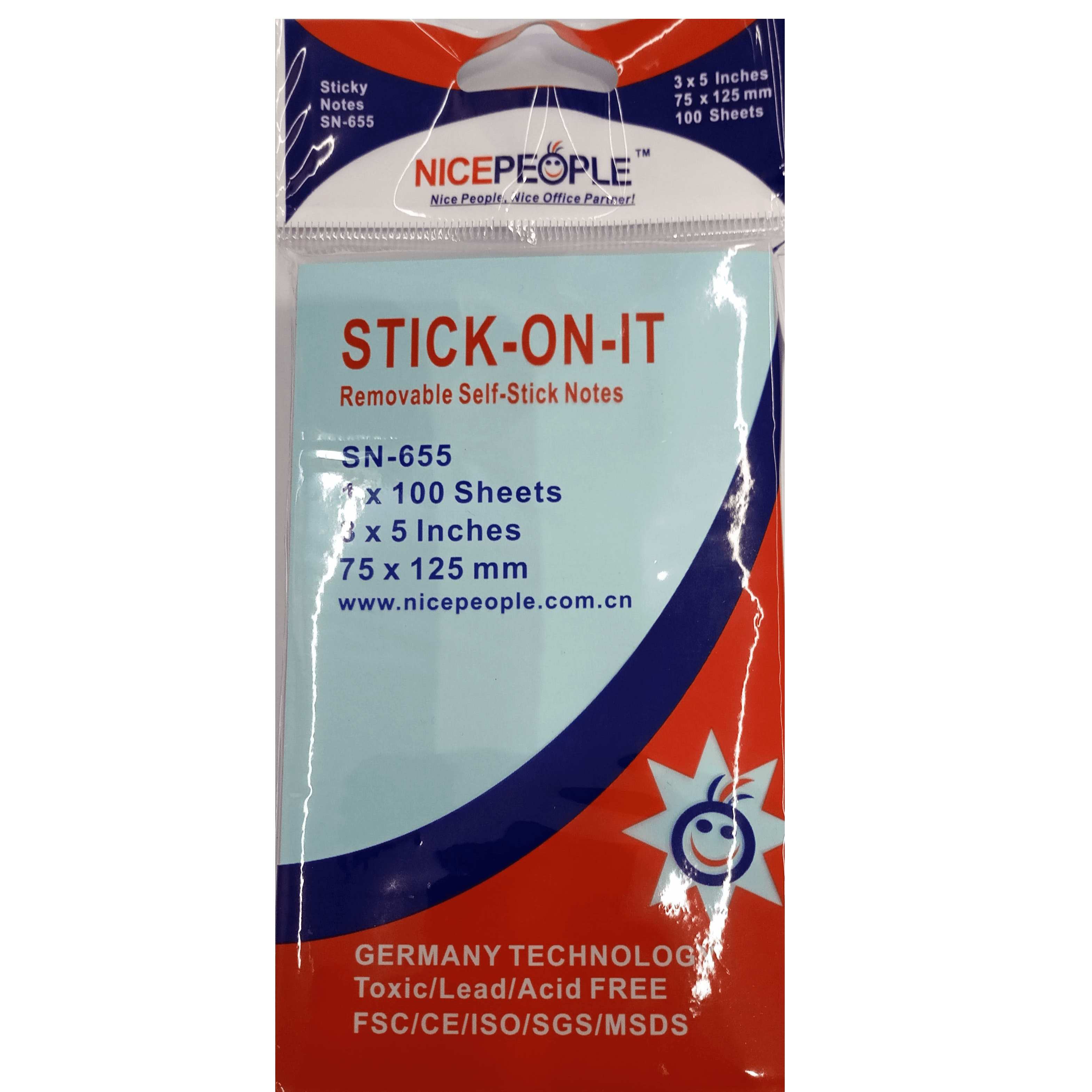 Notes Sticky   100 Sheets Paper 75Gsm 75x125 MM Blue
