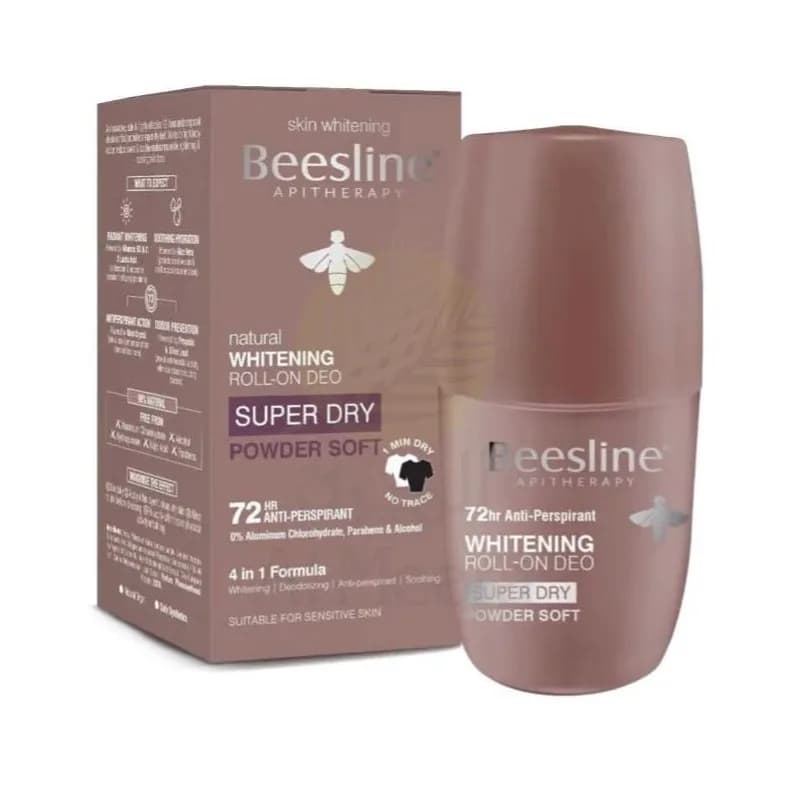 Beesline Skin Whitening Roll-On Deodorant – Super Dry Powder Soft 50 Ml