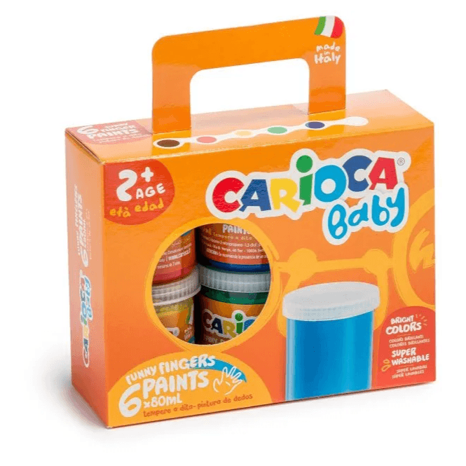 Carioca Baby Finger Paints 6 X 80ml