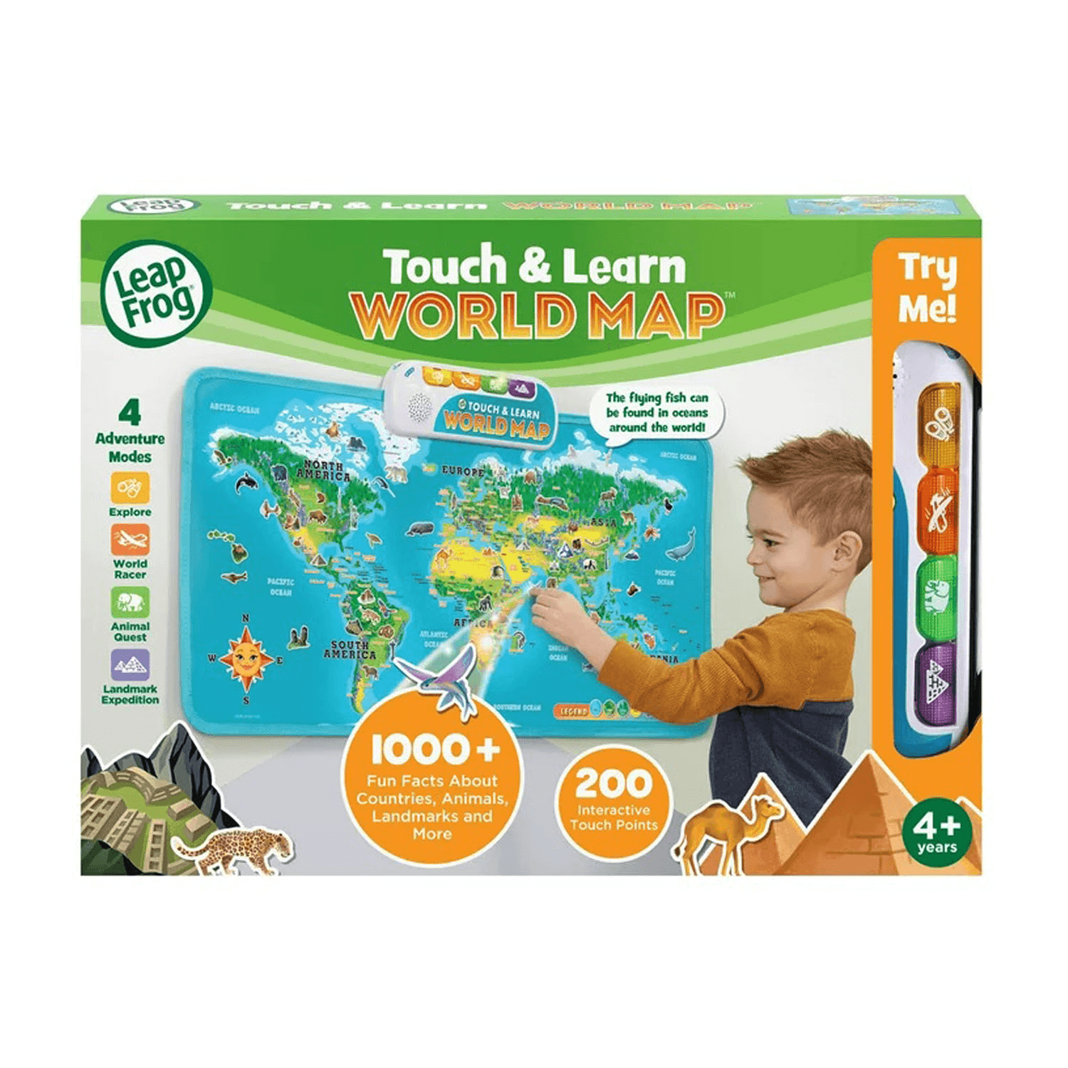 Leapfrog المس وتعلم لوحة خرائط العالم