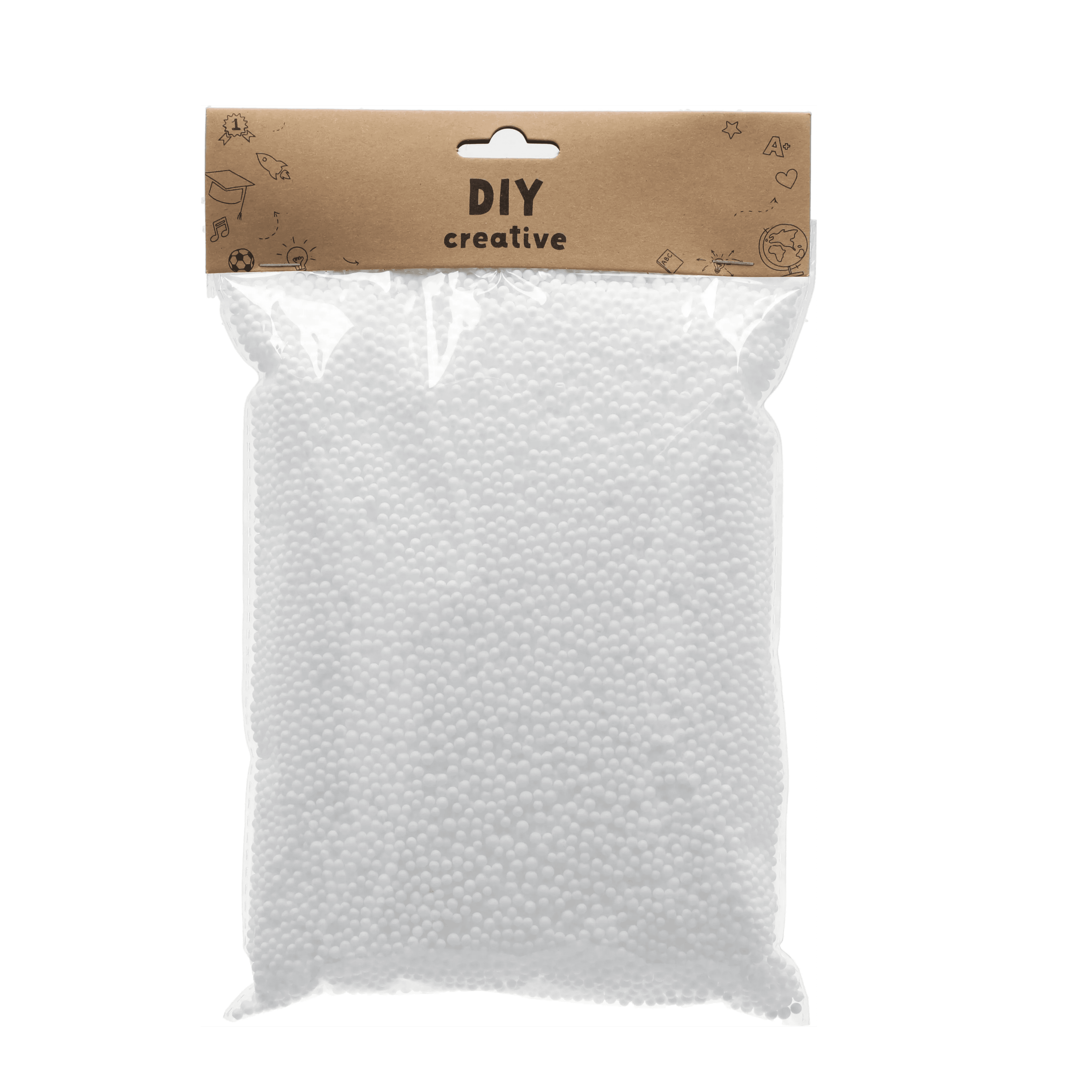 Polystyrene Mini Ball Set Different Sizes Ø1-3 mm White