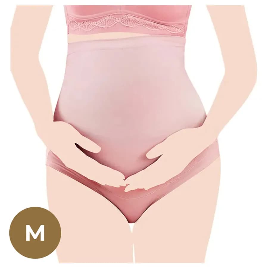 Sunveno High Waist Pregnancy Support Cotton Panties M (Pink)