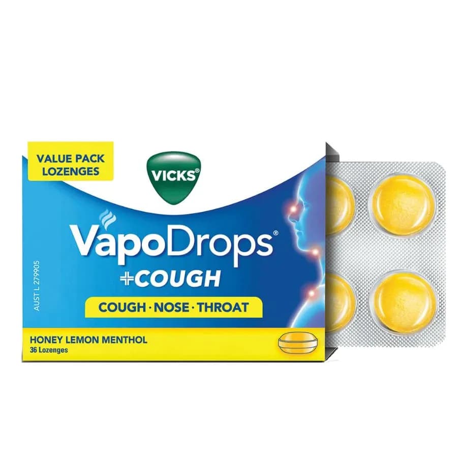 Vicks Vapo Drops Loz-Honey Lemon Menthol 36S