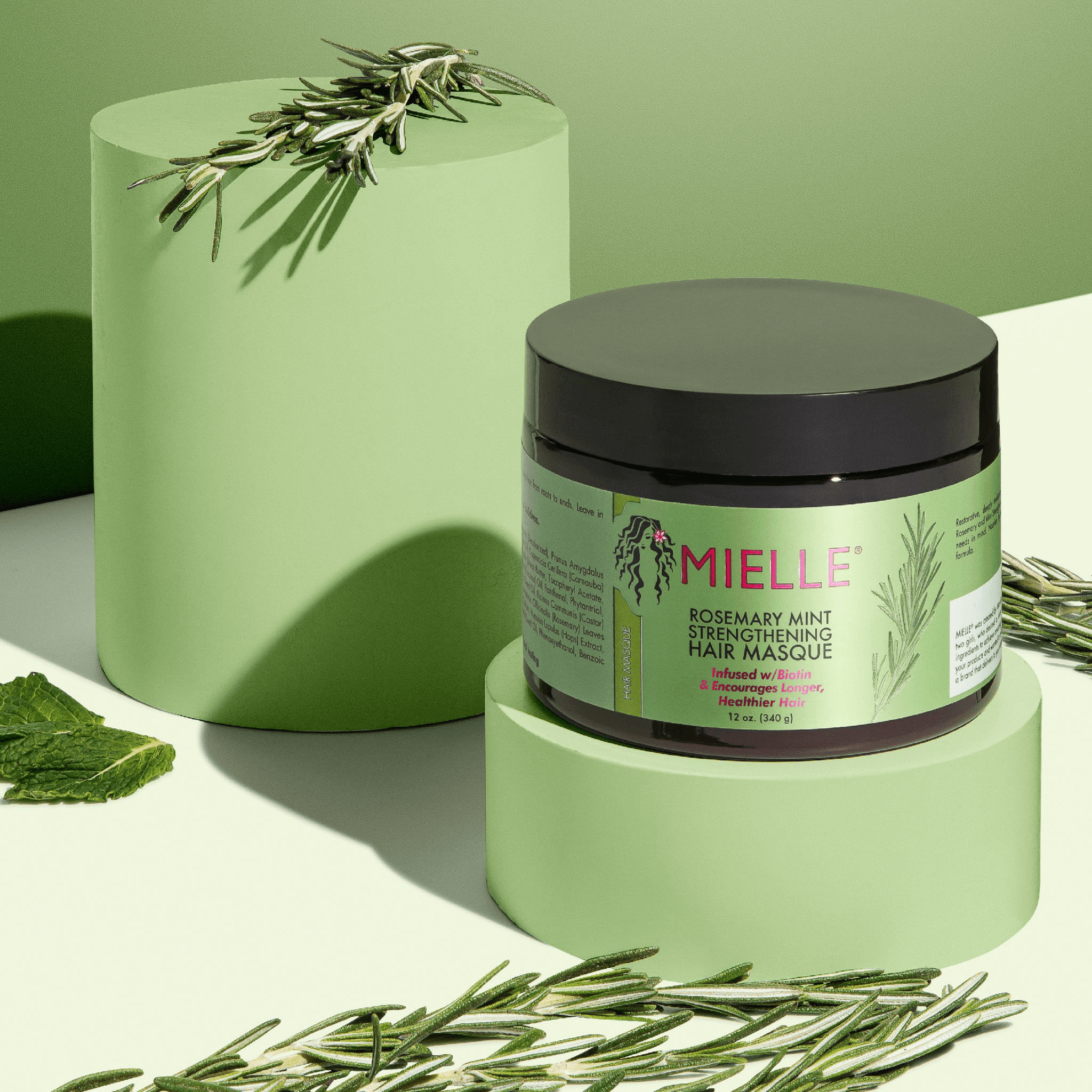 قناع Mielle Rosemary Mint لتقوية الشعر وفروة الرأس والنعناع 340 جم