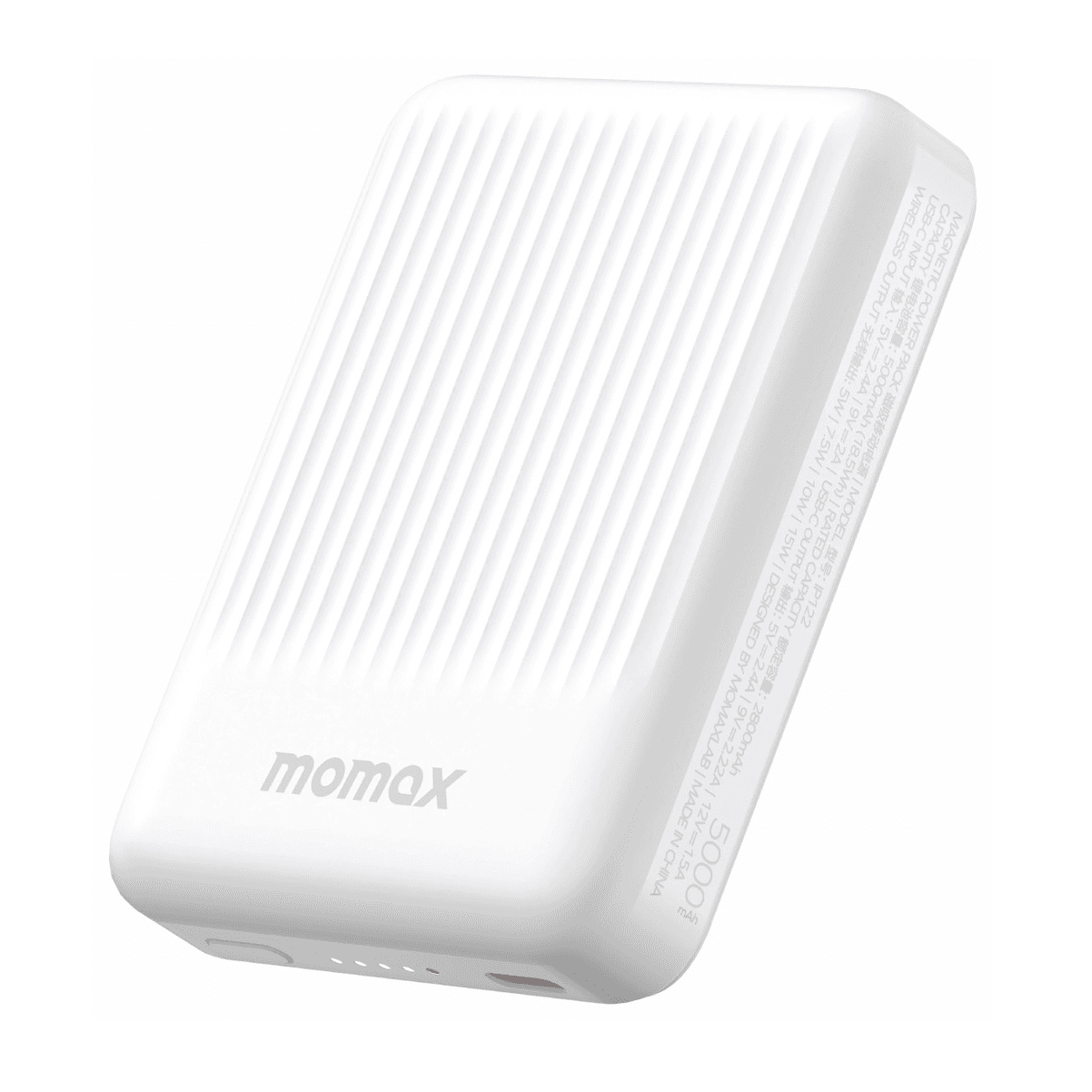 بطارية Momax Q.Mag Minimal / لاسلكية / سعة 5000 Mah / حجم صغير / تدعم Magsafe / ابيض
