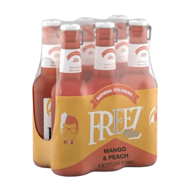 Freez Mix Mango & Peach Flavoured Carbonated Drink 6x275Ml