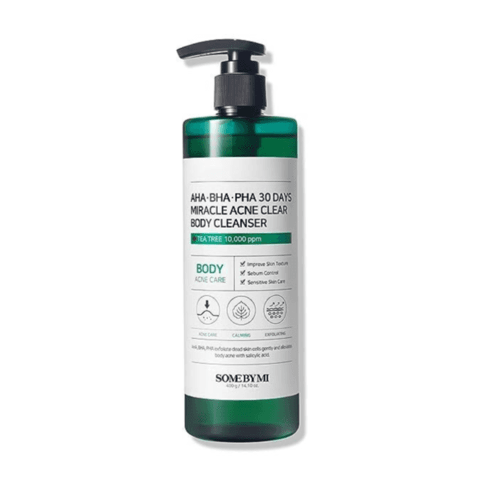 منظف الجسم لتنقية البشرة من Some By Mi - AHA-BHA-PHA Miracle Acne Clear لمدة 30 يومًا بسعة 400 غرام