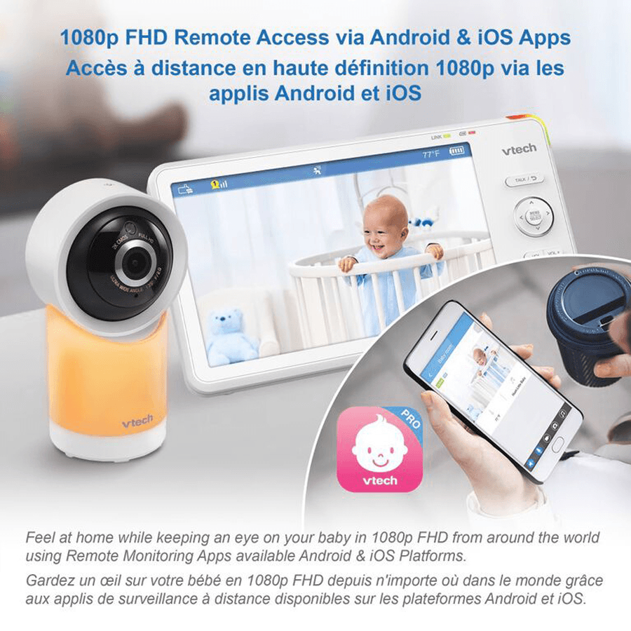 "Vtech Digital 5"" Smart Wifi HD Pan Tilt With Remote Access"