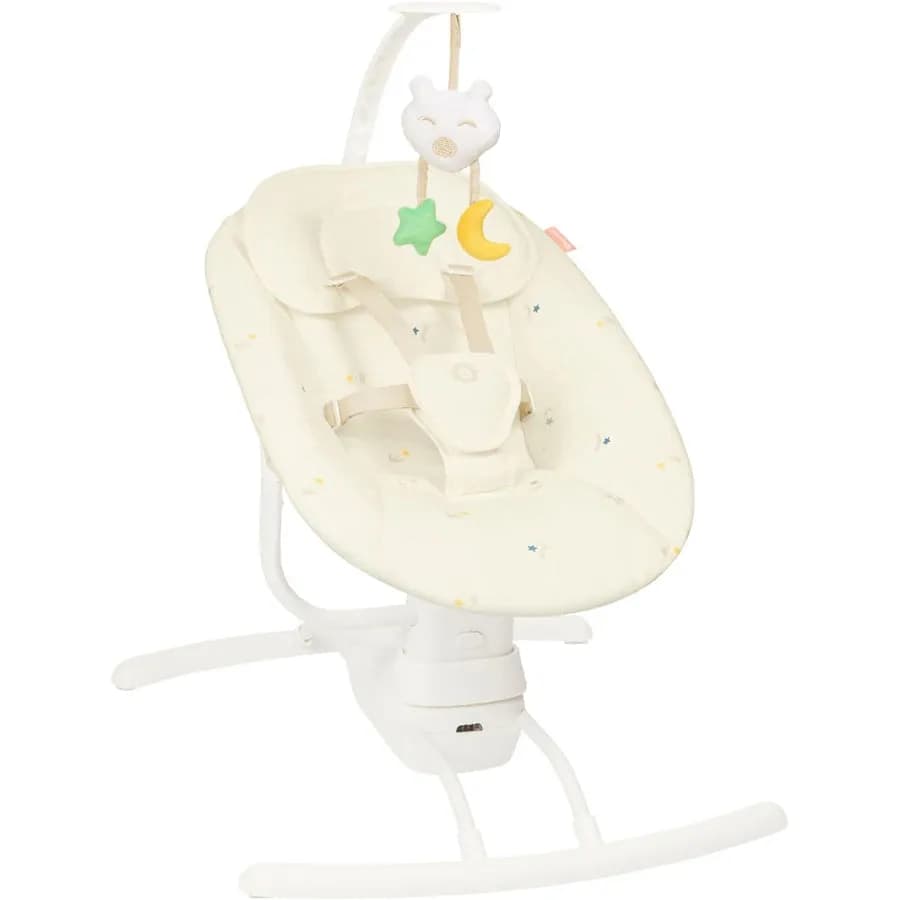 Badabulle Lateral Nursery Baby Swing with Remote Control (Cream)