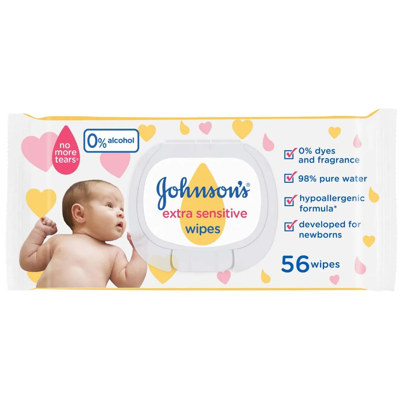 J&J Baby Extra Sensitive Wipes 56S