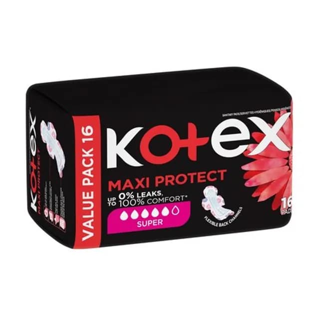 Kotex Value Pack Super Winged Pads 16'