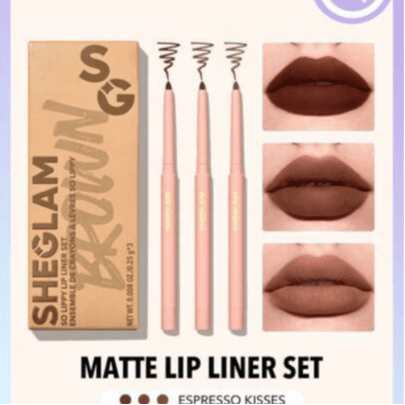Sheglam So Lippy Lip Liner Set-Espresso Kisses - Brown