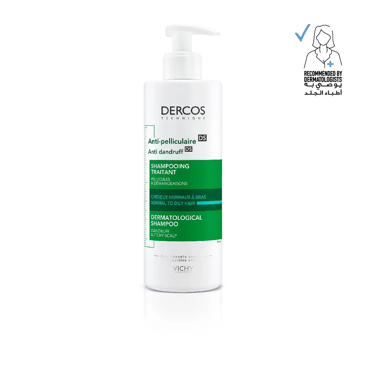 Vichy Dercos Ds Anti Dandruff Shampoo Normal To Oily Hair 390 Ml