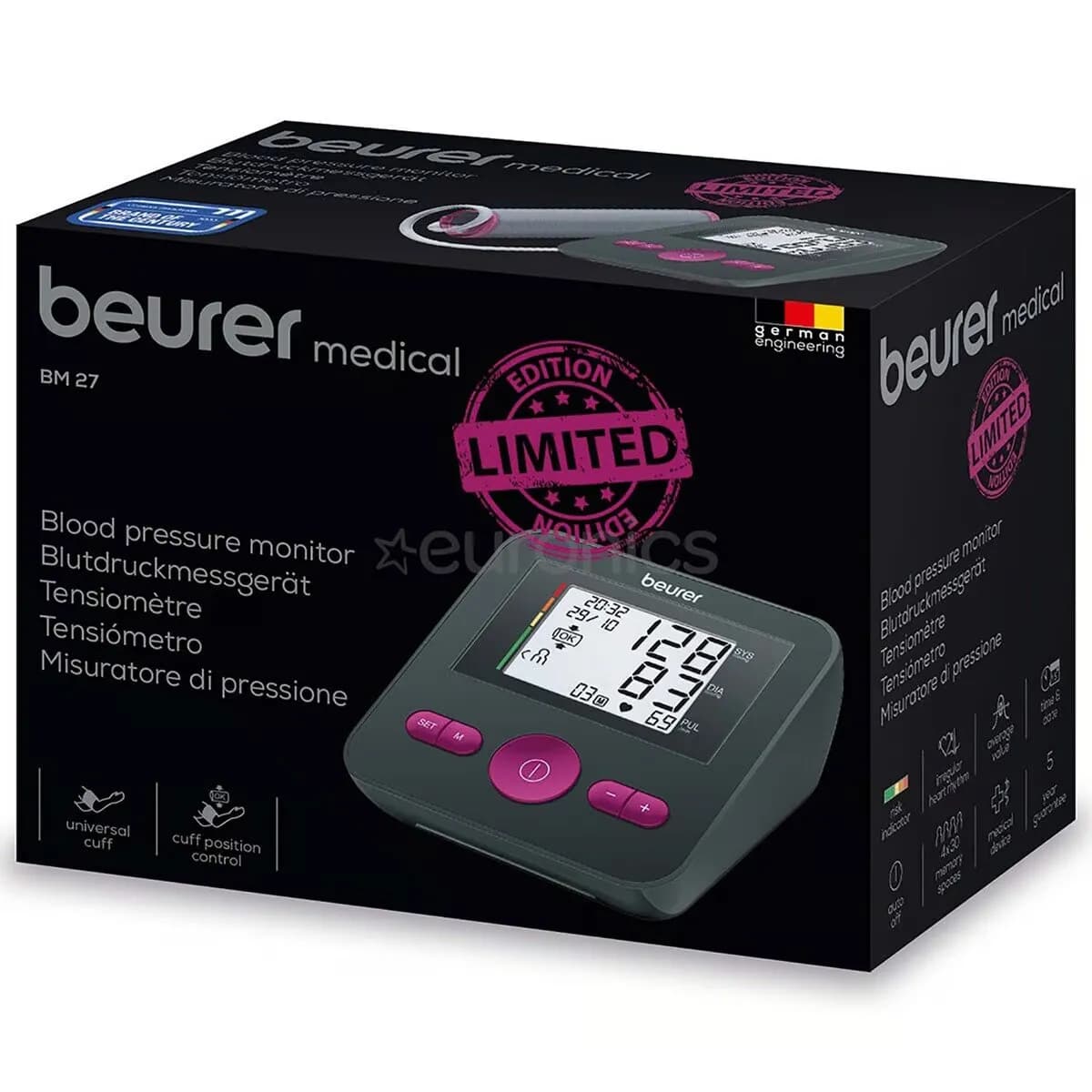 Beurer Upper Arm Bp Monitor Bm27 Limited Edition