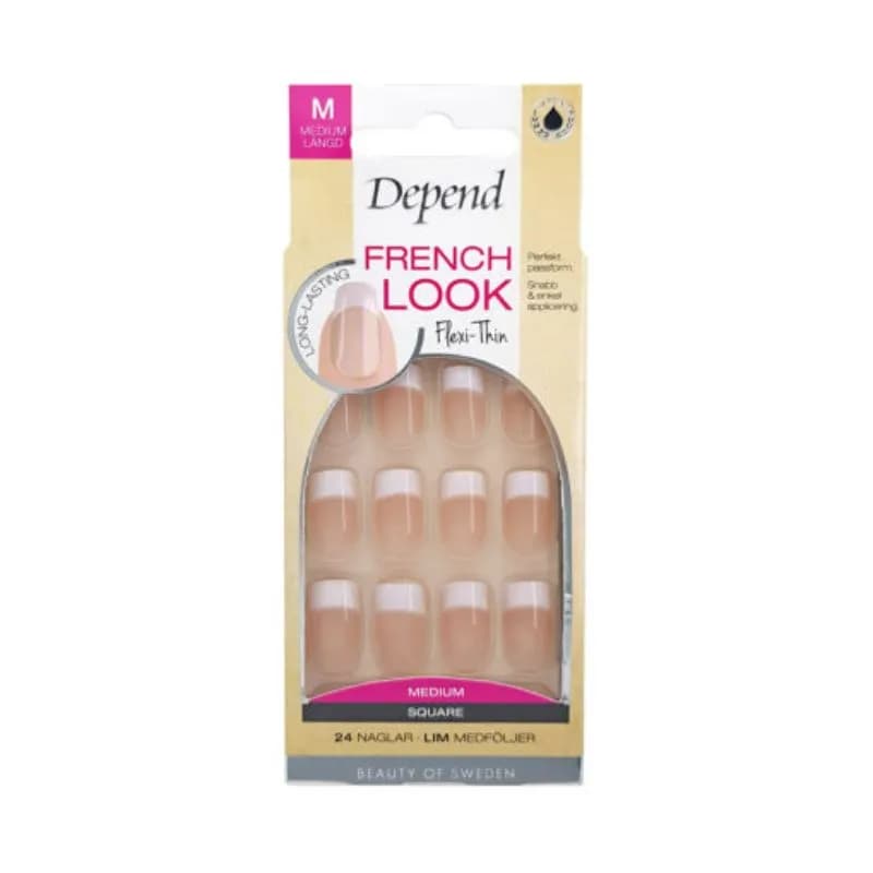 Depend Nail French Look Beige Medium Sq