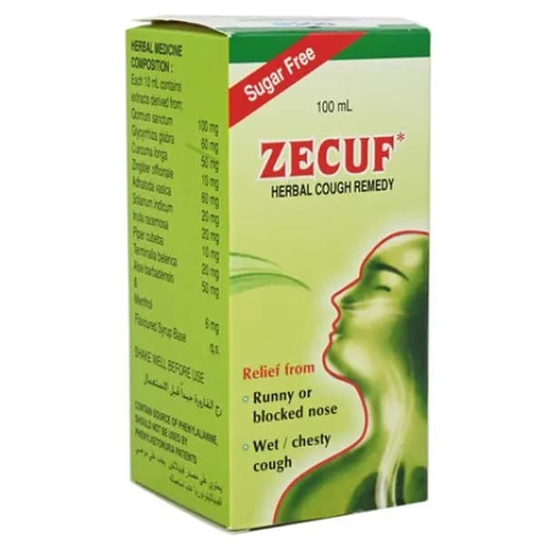 Zecuf Sugar Free Cough Syrup 100Ml