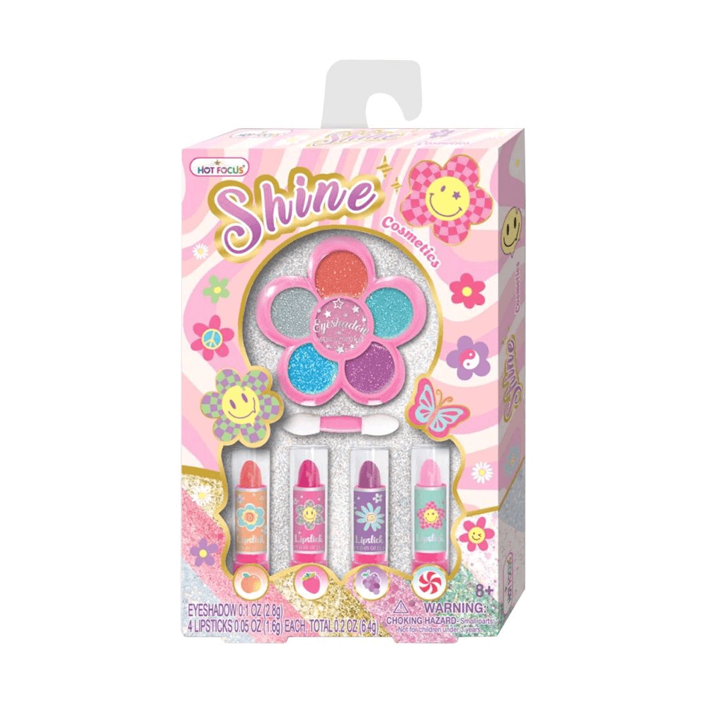 Hot Focus Groovy Flower Shine Cosmetic Set