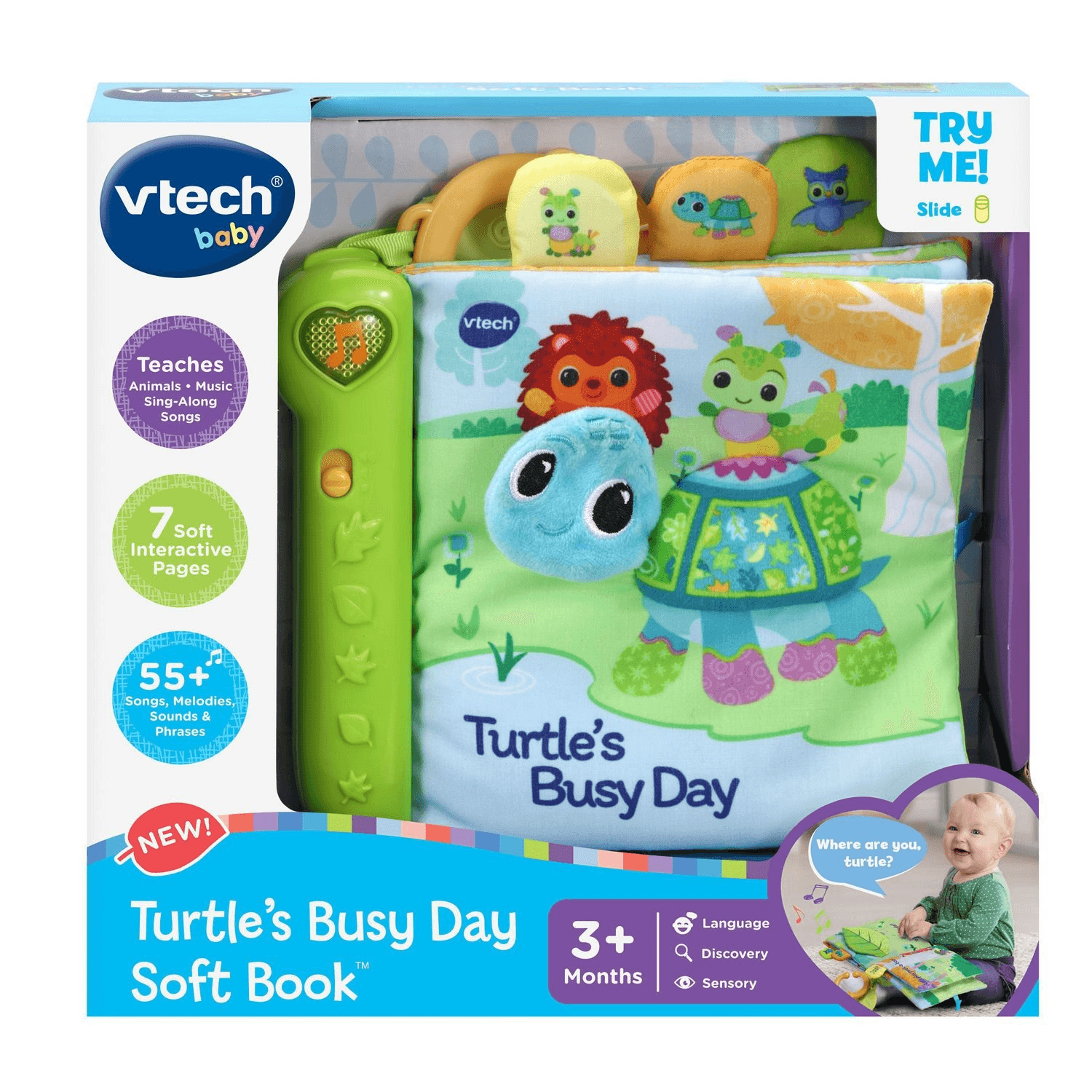 Vtech السلاحف مشغول يوم لينة الكتاب