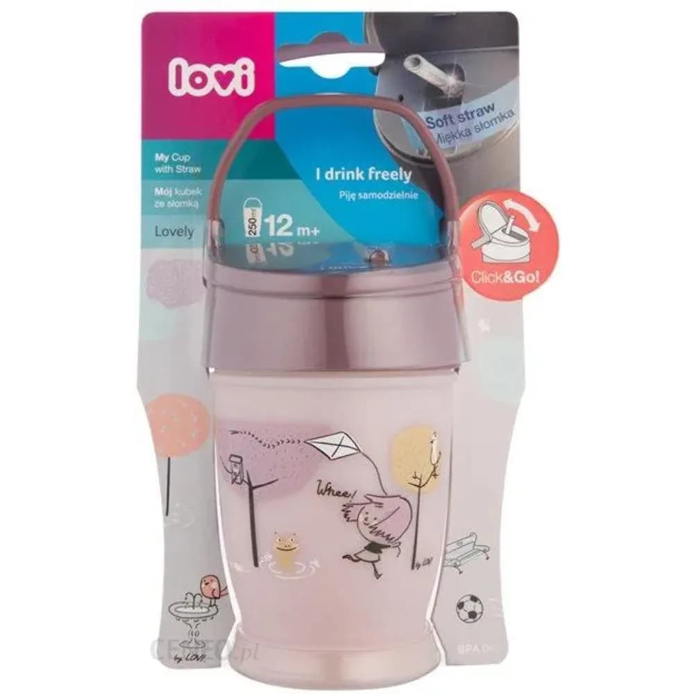 Lovi Cup With Straw Girl 11M+ 250Ml-35/354