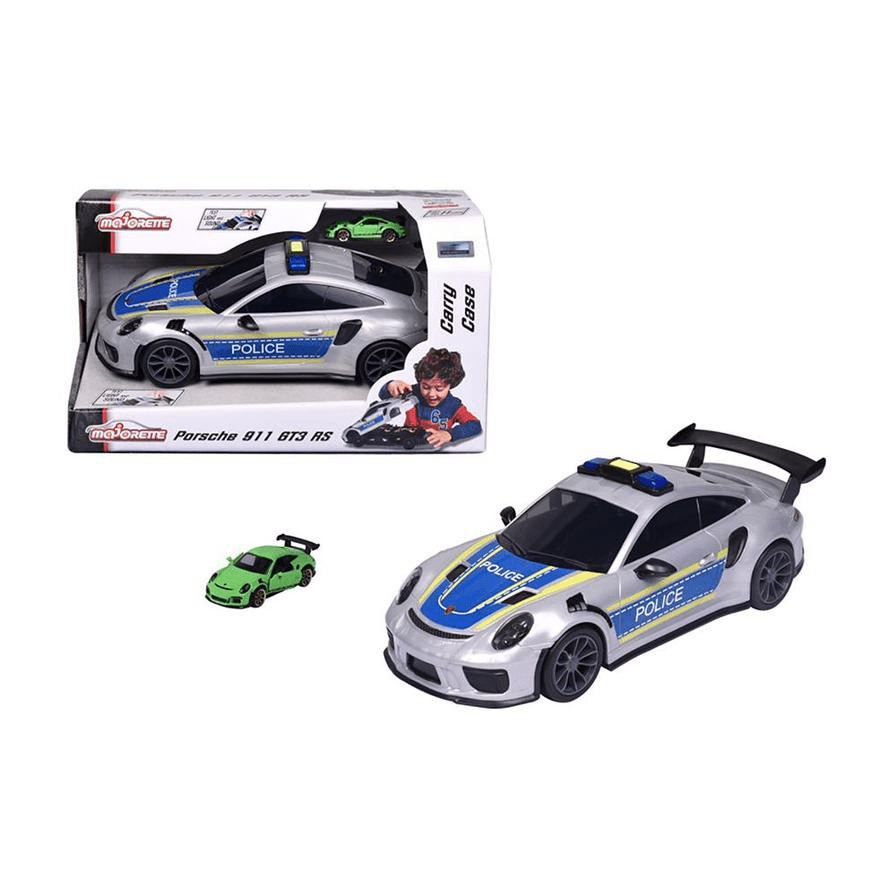 Majorette Porsche 911 Gt3 Rs Carry Case Police Car With Mini Car