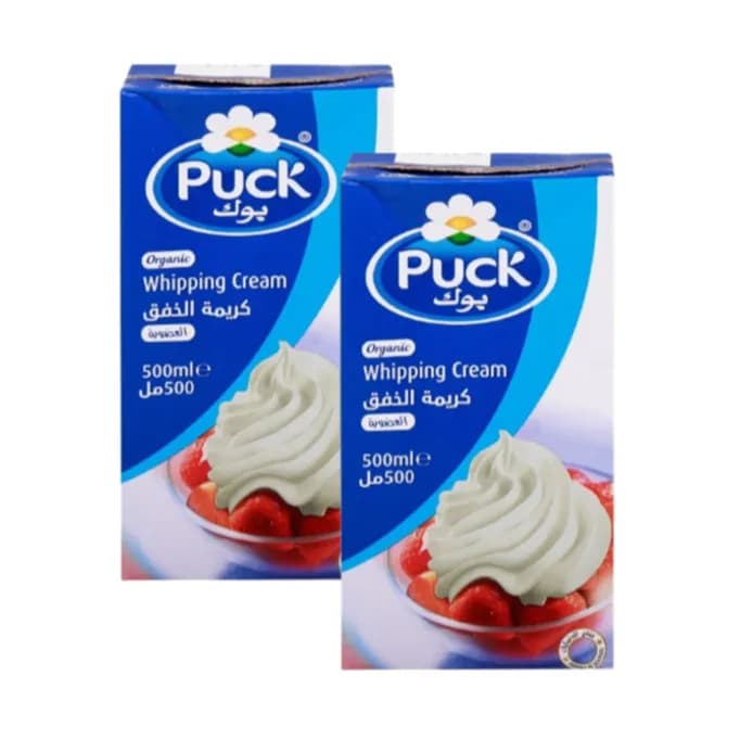 Puck Organic Whipping Cream 2X500Ml
