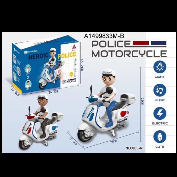 B/O Police Motorcyc - 808-6