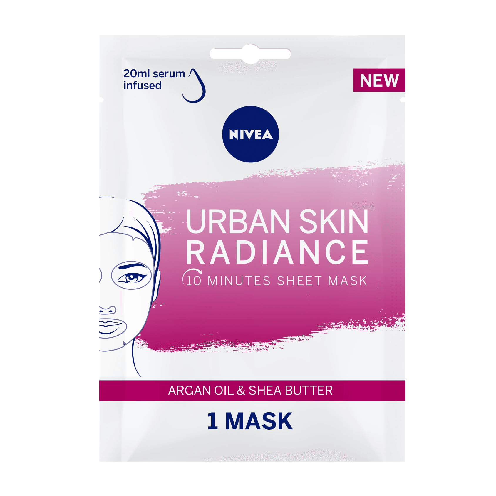 Nivea Urban Skin Radiance Sheet Mask Argan Oil & Shea Butter