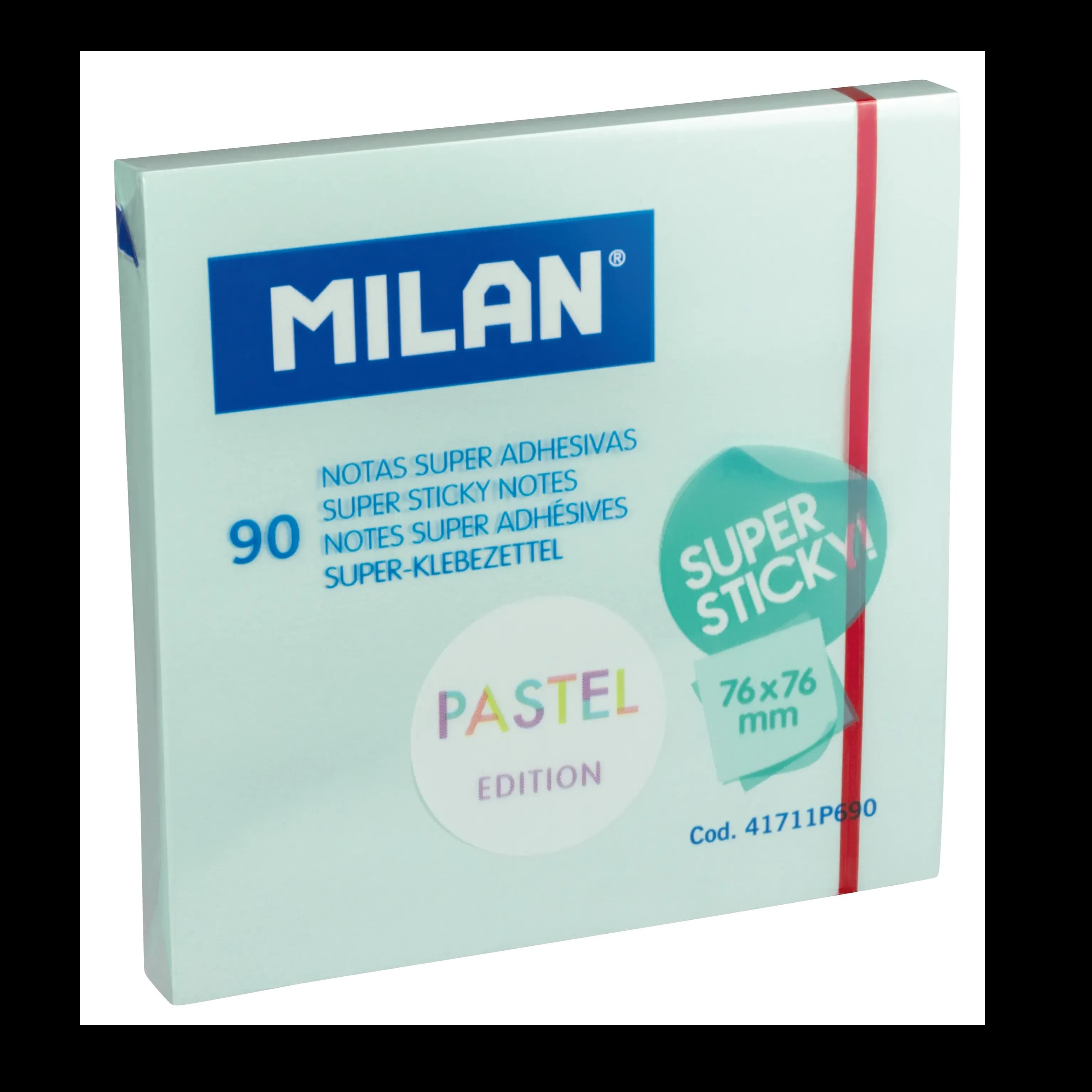 Pad 90 blue Pastel super adhesive notes 76 x 76 mm