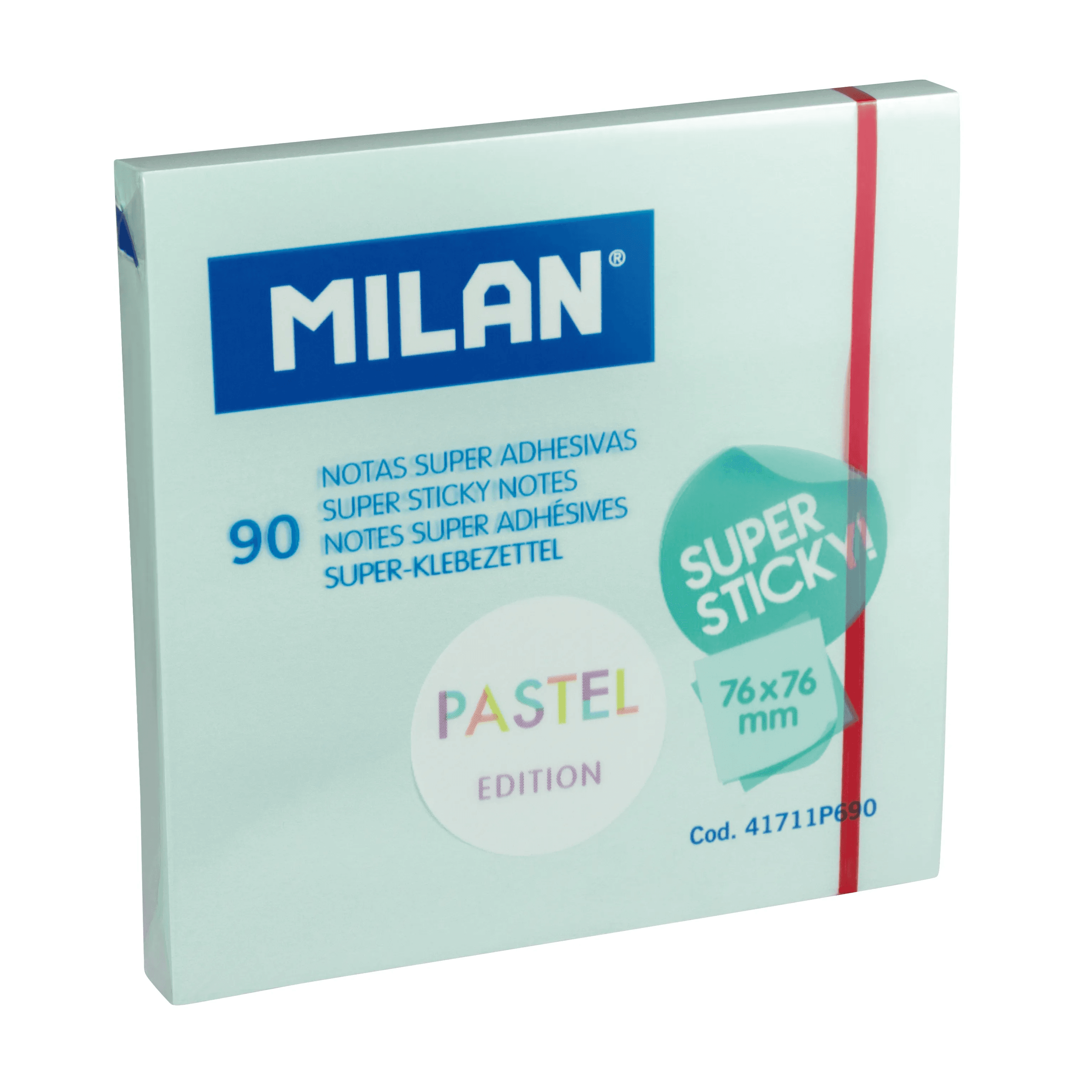 Pad 90 blue Pastel super adhesive notes 76 x 76 mm