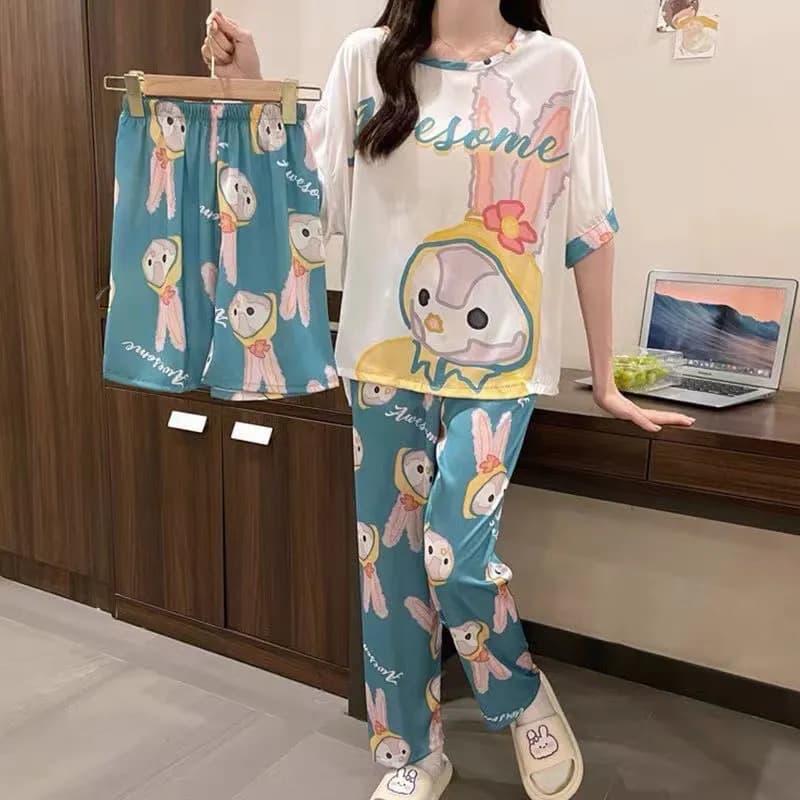 Pajamas Three-Piece Summer Maternity Home Wear Nursing Women'S Pajamas