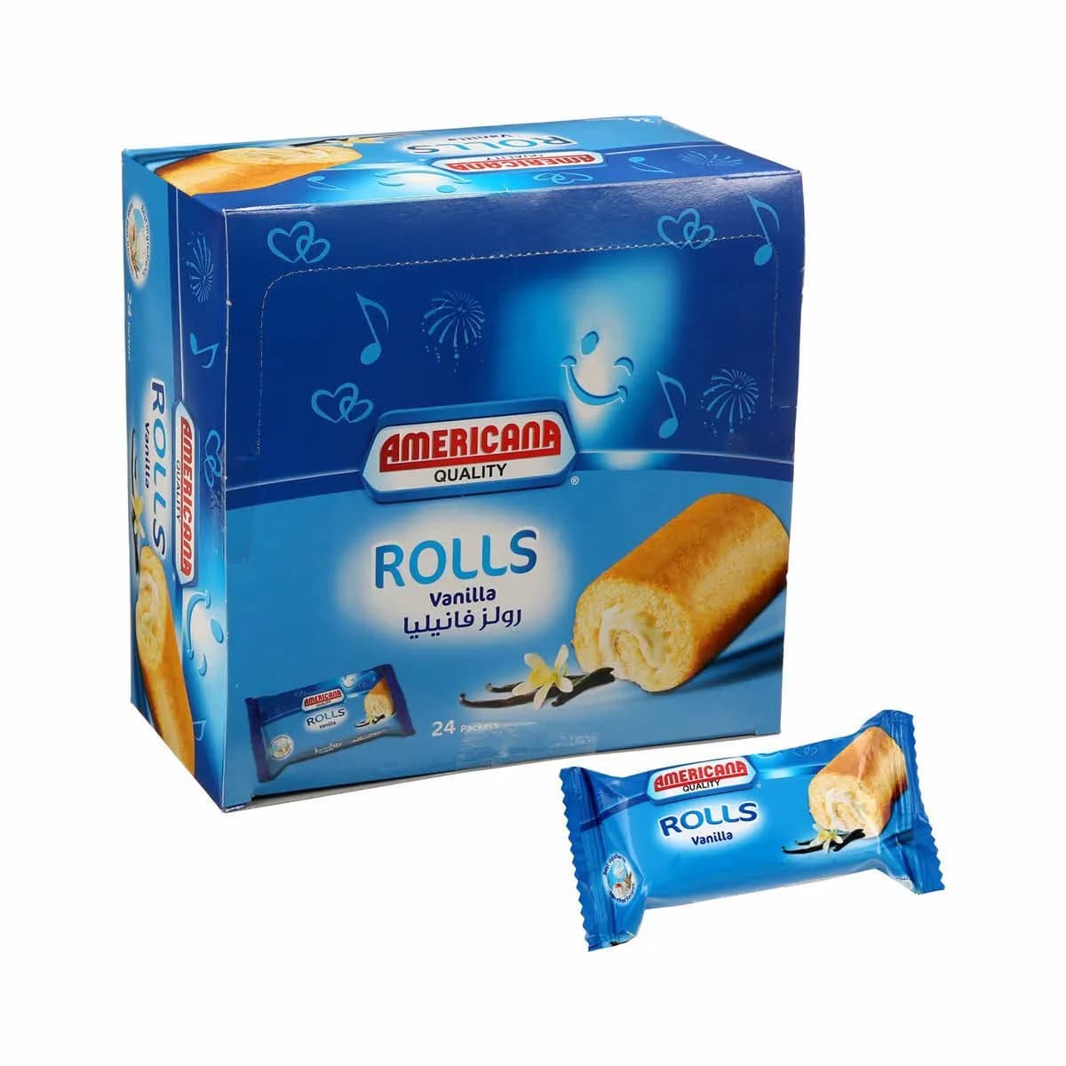 Americana Sgl Mini Roll Vanilla 24X20Gm