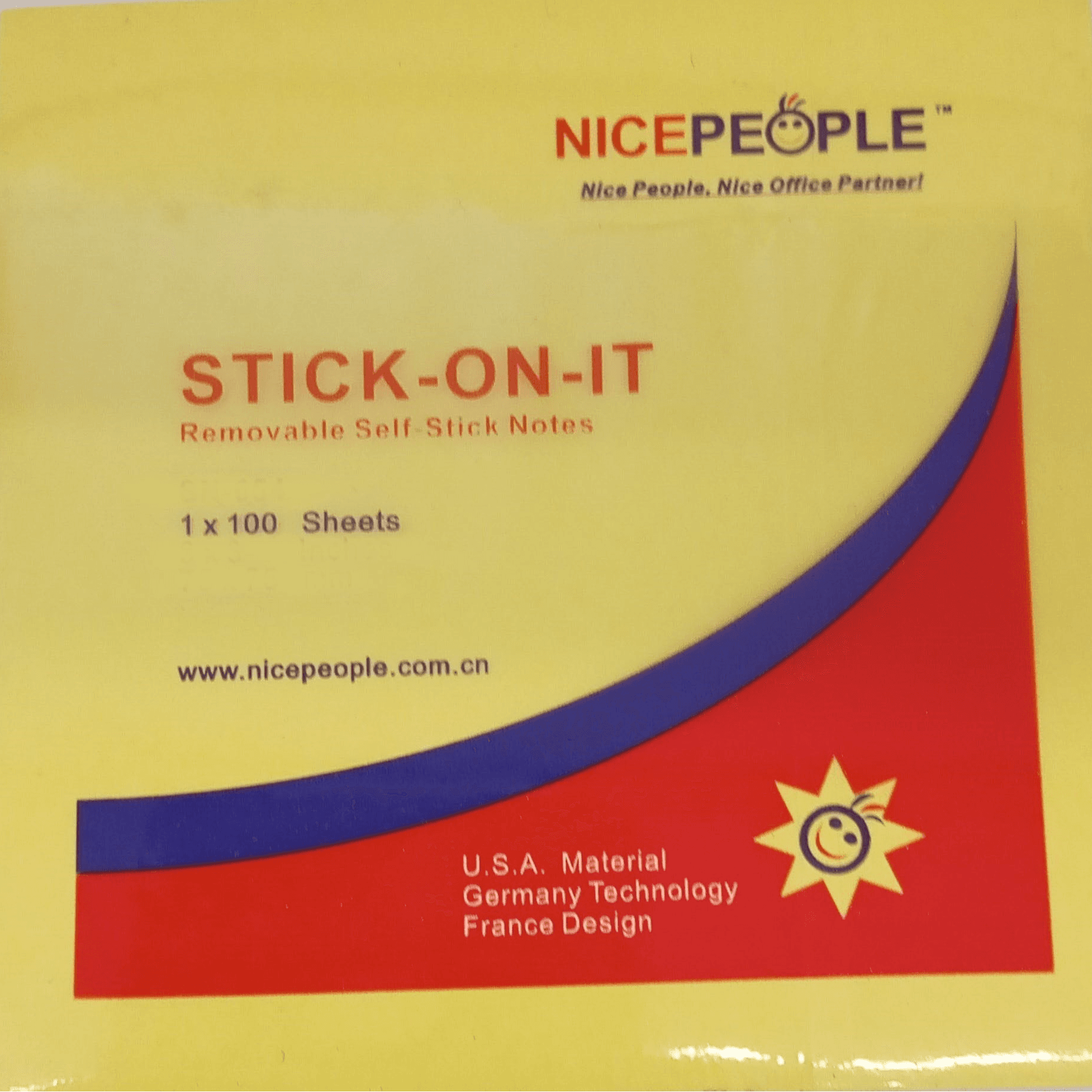Notes Sticky   100 Sheets Paper 75Gsm 50x50MM Light Yellow