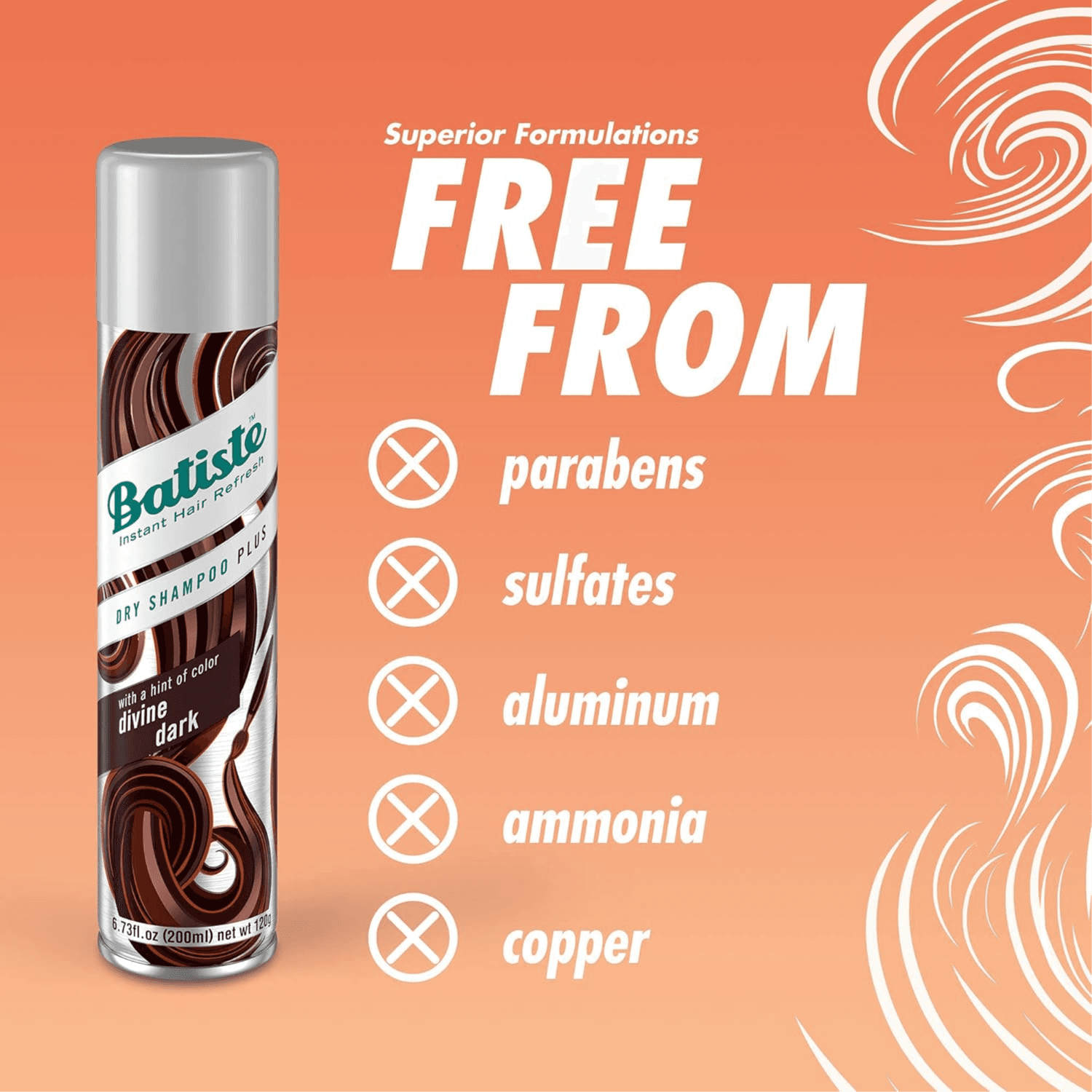Batiste Colour Dry Shampoo Dark Hair - 200Ml