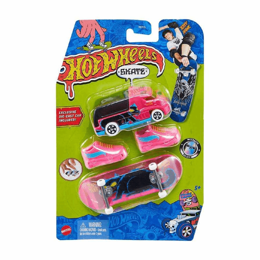 Hot Wheels Skate Tony Hawk Fingerboard & Skate Shoes With Die-Cast Vehicle (Assorted)
