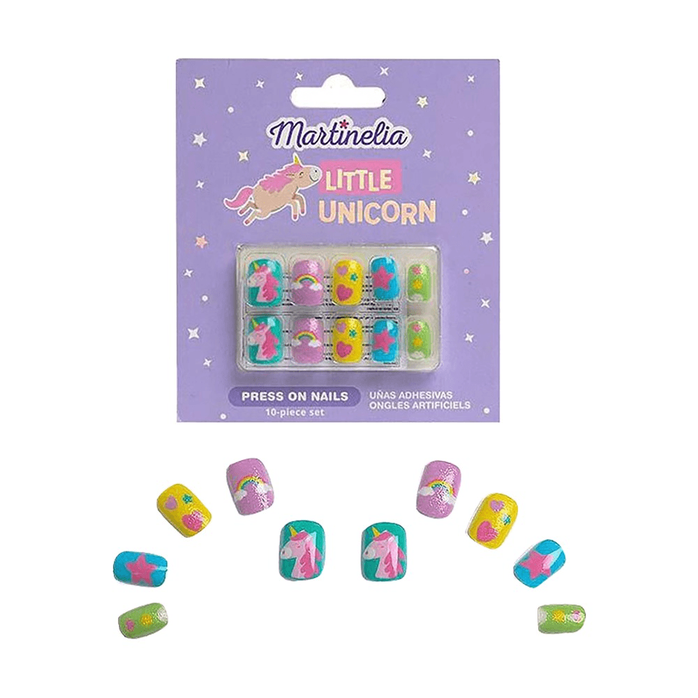 Martinelia Little Unicorn Press-On Nail Art Set for 5+ Years 10Pcs