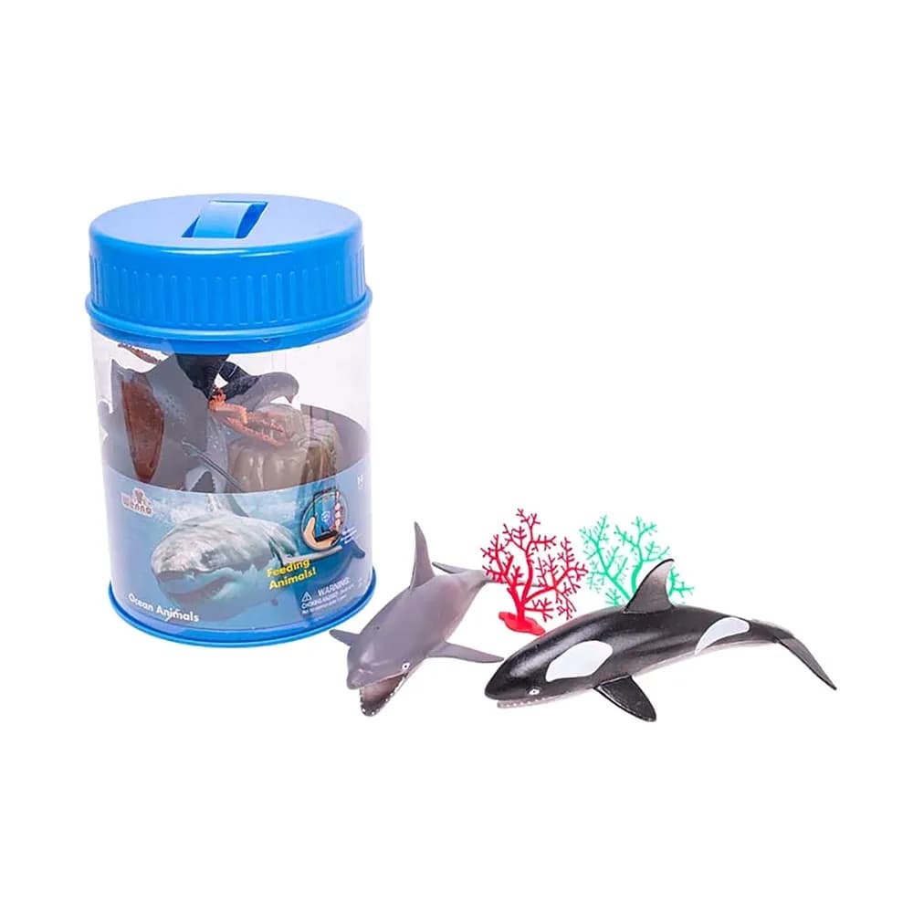 14 Pcs Ocean Animal Playset In 9.5