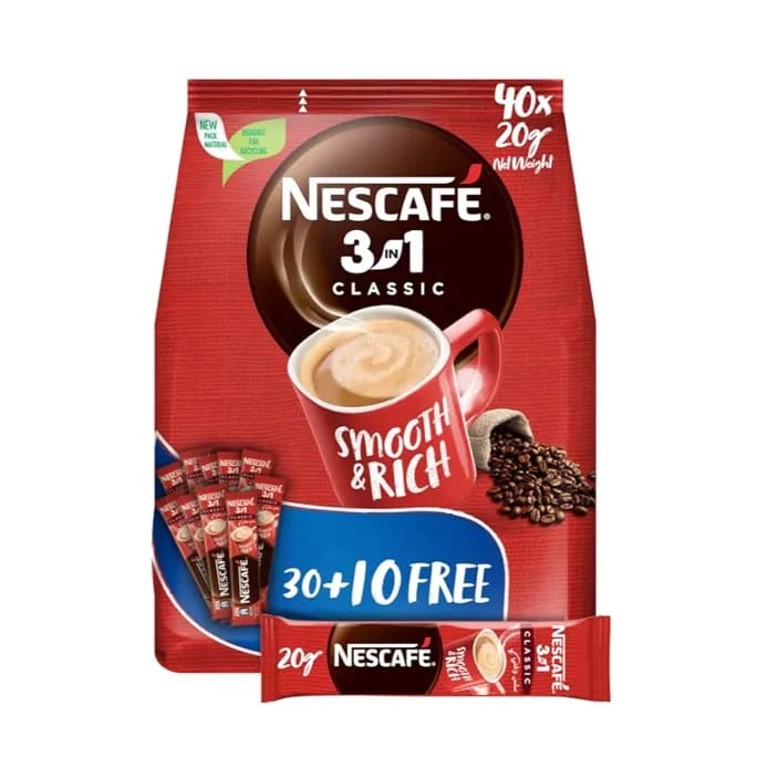 Nescafe 3in1 30+10 Sticks Free
