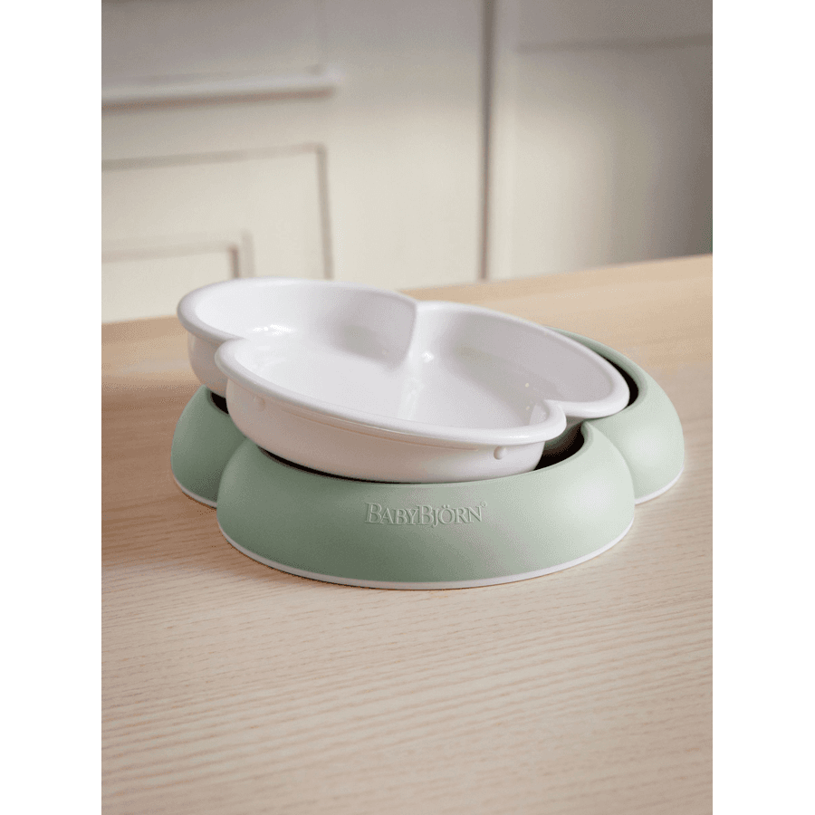 Babybjorn Baby Feeding Set - 4 Pcs (Powder Green)