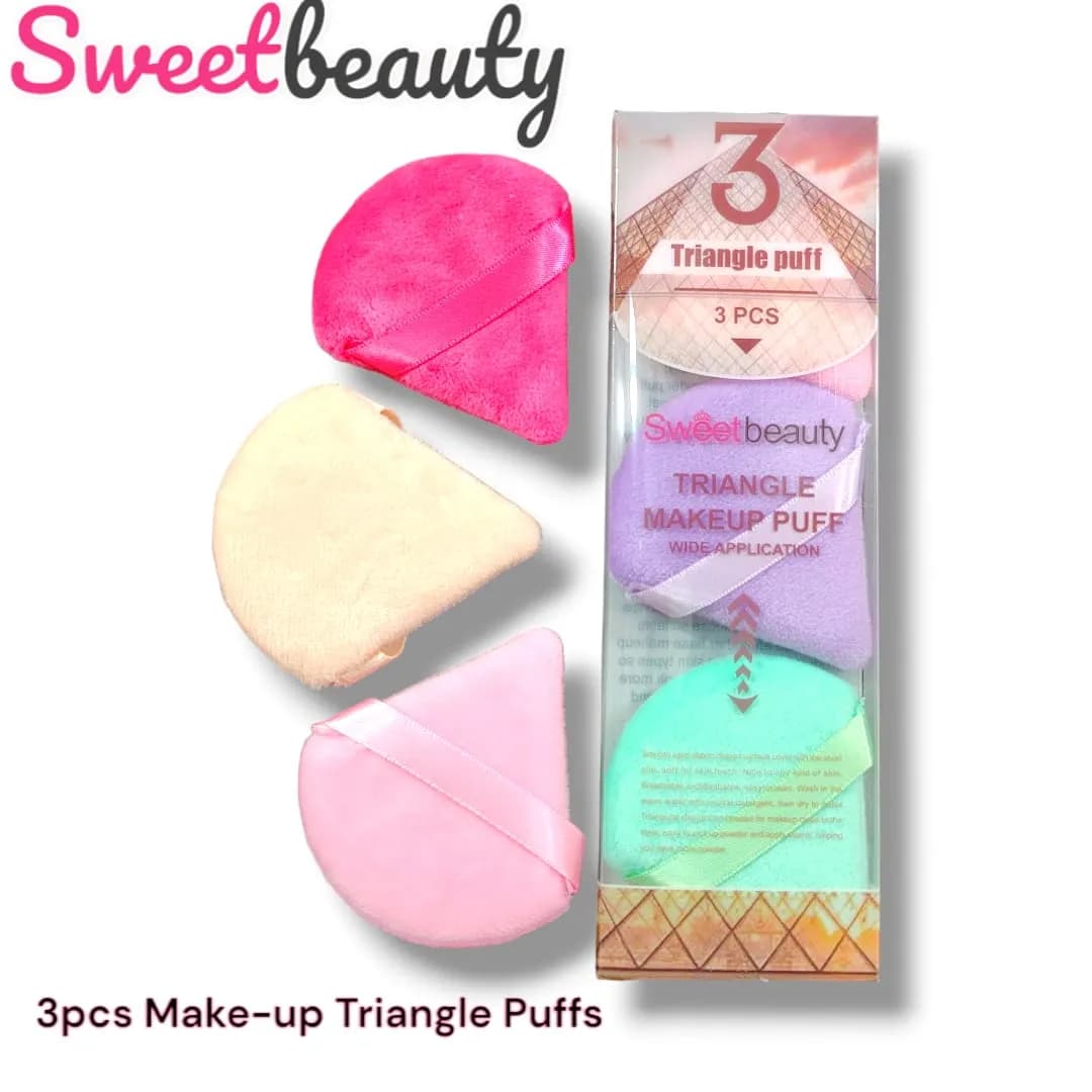 Sweet Beauty - Triangle Make-Up Puffs 3Pcs