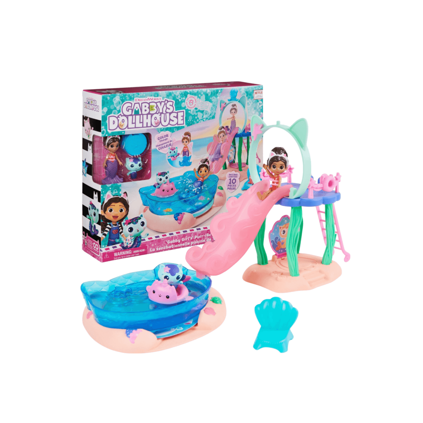 Spin Master Gabby'S Dollhouse Girls Purrific Pool Playset
