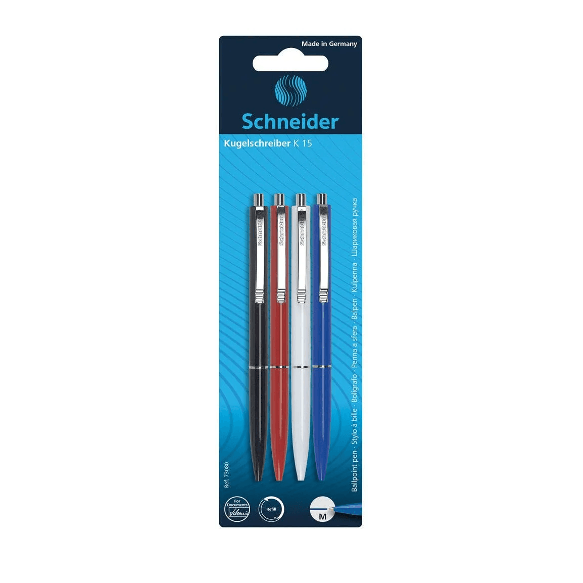 Ballpoint pen K15 assorted Blister 4 pieces