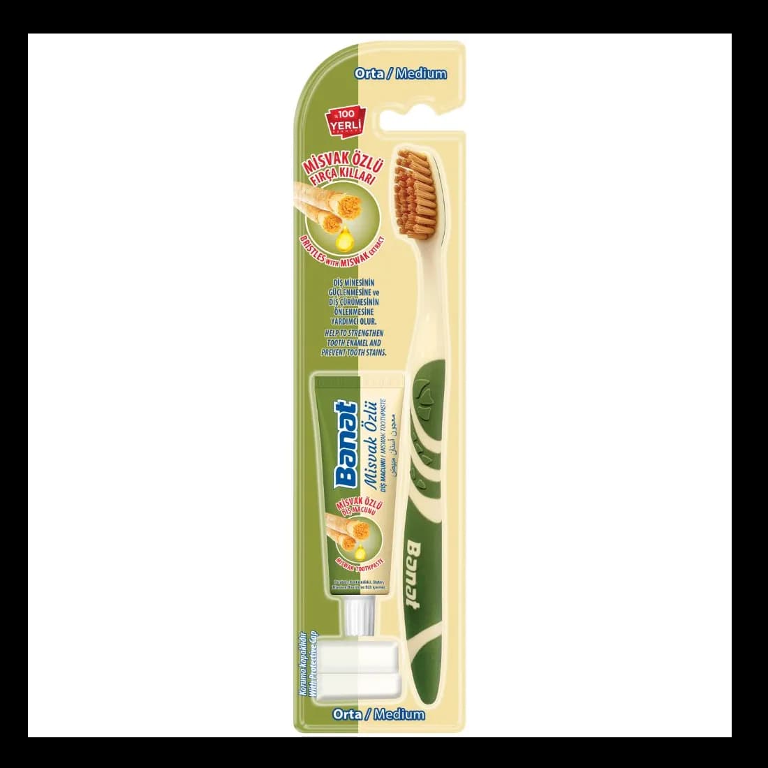 Banat Misvak Toothbrush With 15 Ml Toothpaste