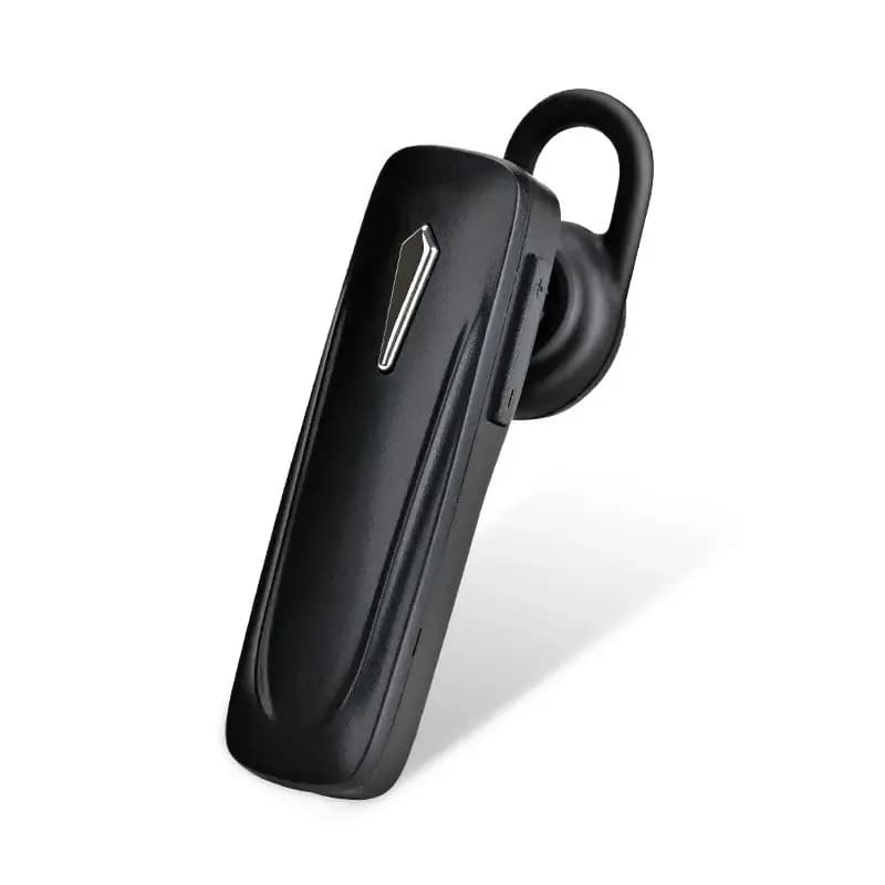 Light Weight Wireless Bluetooth Single Ear Mono Headset With Mic - Black