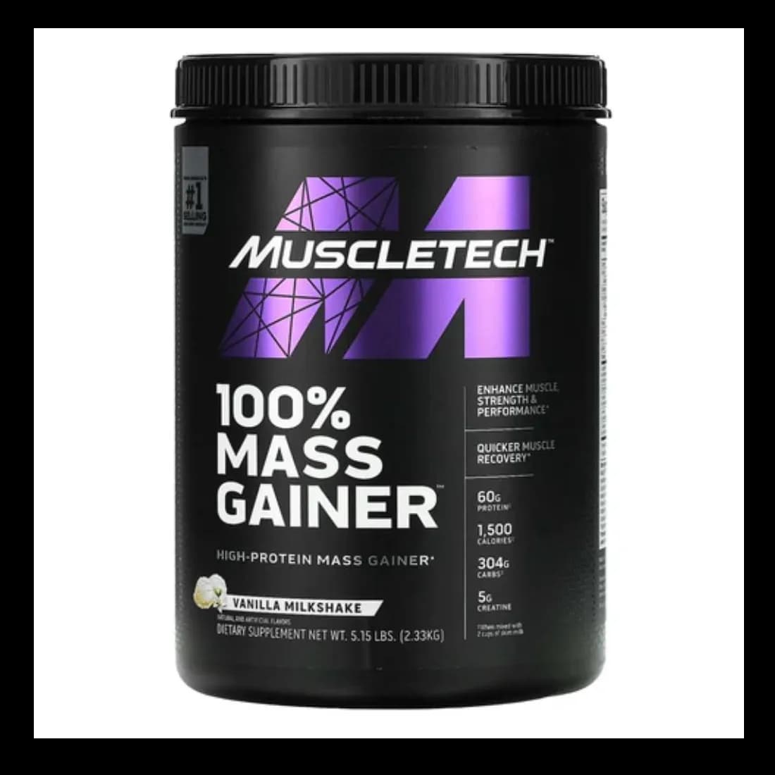 Muscletech 100% Mass Gainer Vanilla Ms - 5.15Lbs